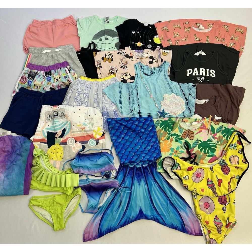 HUGE Lot Of Girls 6-7 Summer Clothes‎ Dresses Shorts Swim Suits Catimini Gap